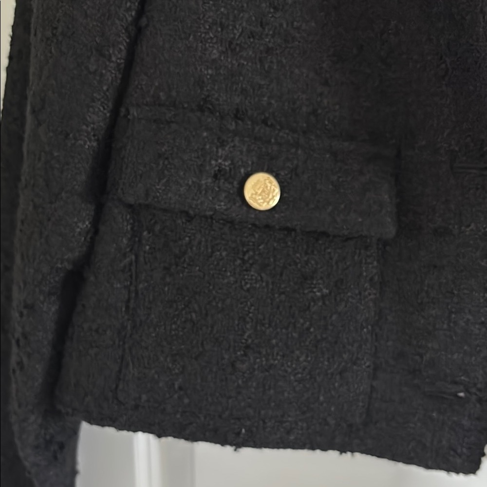 Abercrombie & Fitch Black and Gold Blazer Jacket - Picture 3 of 5
